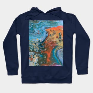 pouring abstract painting Hoodie
